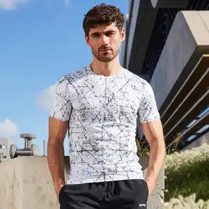 Herren-Funktions-T-Shirt mit Rücken-Print