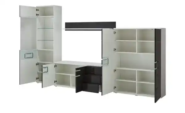 Bild 2 von Primo Wohnwand  Talia ¦ schwarz ¦ Maße (cm): B: 320 H: 207 T: 48 Wohnwände - Möbel Kraft