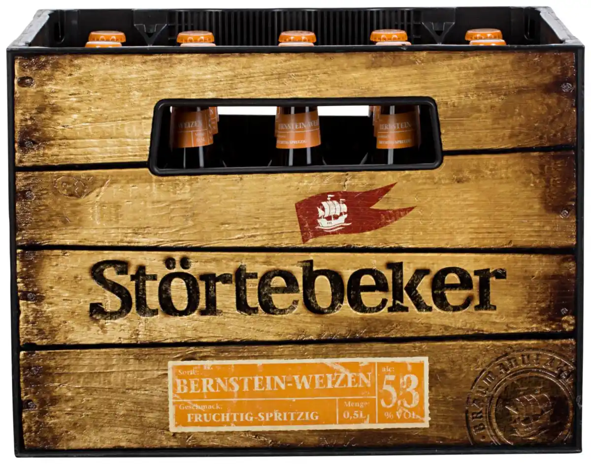 Bild 1 von STÖRTEBEKER BRAUSPEZIALITÄT Bernstein-Weizen, Ka. 20 x 0,5-l-Fl.