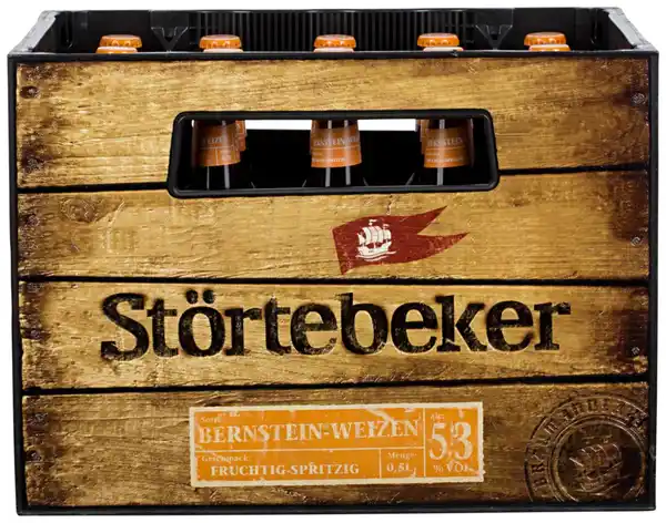 Bild 1 von STÖRTEBEKER BRAUSPEZIALITÄT Bernstein-Weizen, Ka. 20 x 0,5-l-Fl.