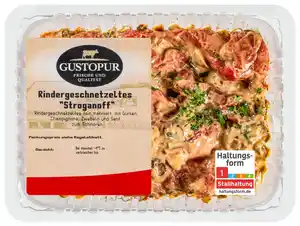 GUSTOPUR Geschnetzeltes »Stroganoff« vom Rind, 400-g-Packg.