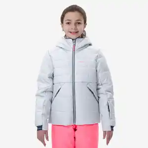 WEDZE Skijacke Kinder Piste - 100 warm grau