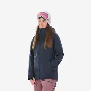 WEDZE Skijacke Damen warm und atmungsaktiv - FR500 marineblau