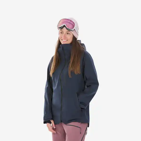 Bild 1 von WEDZE Skijacke Damen warm und atmungsaktiv - FR500 marineblau