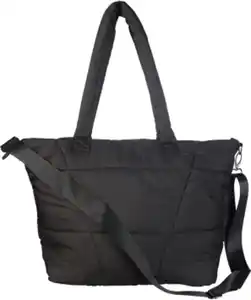 Gesteppter Shopper, schwarz