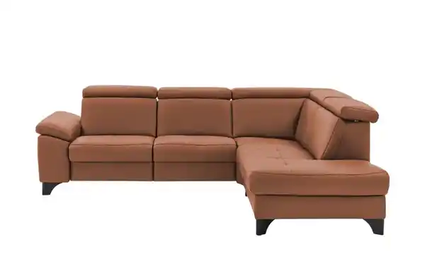 Bild 1 von Kollektion Kraft Ecksofa Echtleder Linda ¦ braun ¦ Maße (cm): B: 261 H: 80 T: 209 Polstermöbel > Sofas > Ecksofas - Möbel Kraft