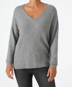 Pullover aus Feinstrick, grau melange