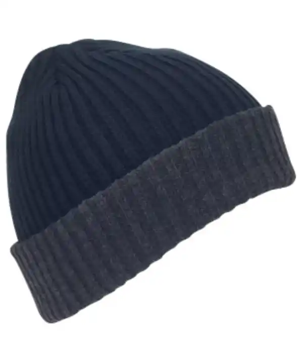 Bild 1 von Zweifarbige Beanie, schwarz/grau