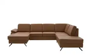 Kollektion Kraft Wohnlandschaft mit Sitz- und Rückenbezug aus Leder Kathi ¦ braun ¦ Maße (cm): B: 309 H: 86 T: 235 Polstermöbel > Sofas > Ledersofas - Möbel Kraft