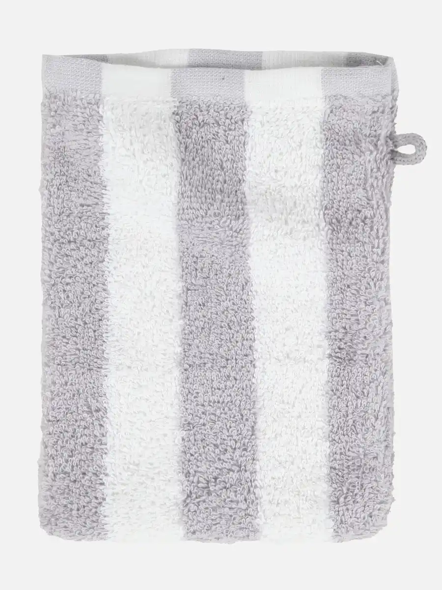 Bild 1 von Waschhandschuh gestreift, 15x21cm Lila