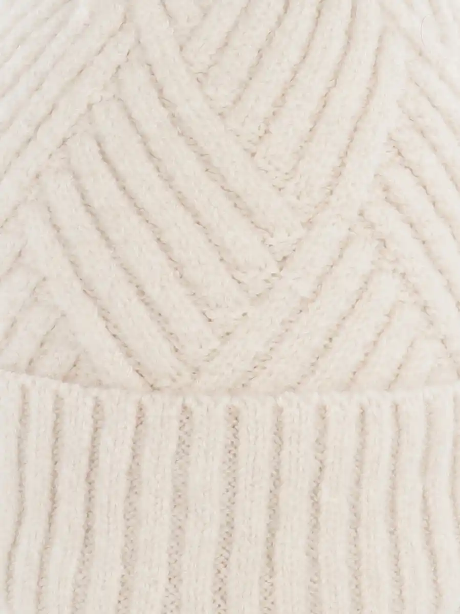 Bild 2 von Damen Mütze mit Bommel Weiß