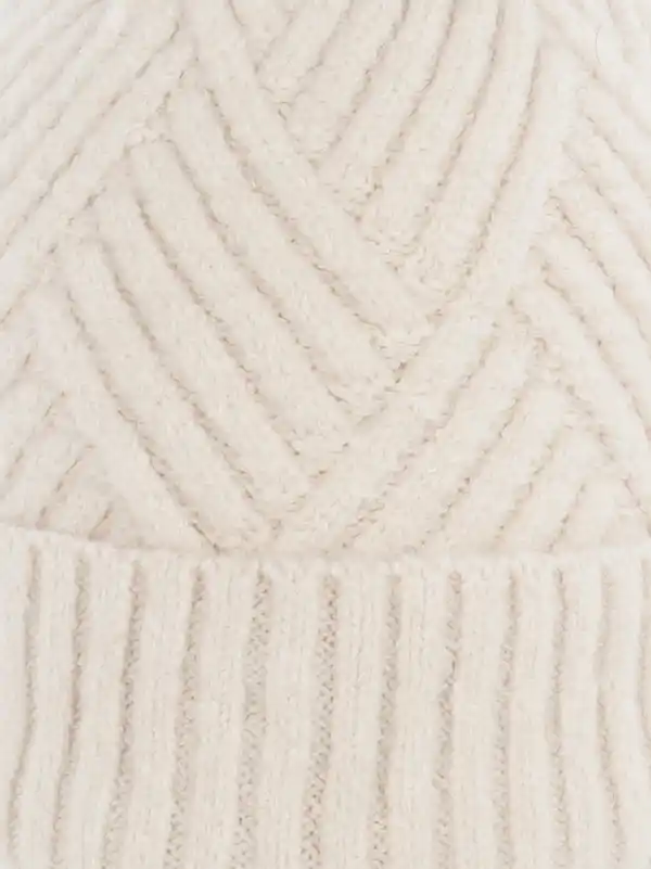 Bild 2 von Damen Mütze mit Bommel Weiß