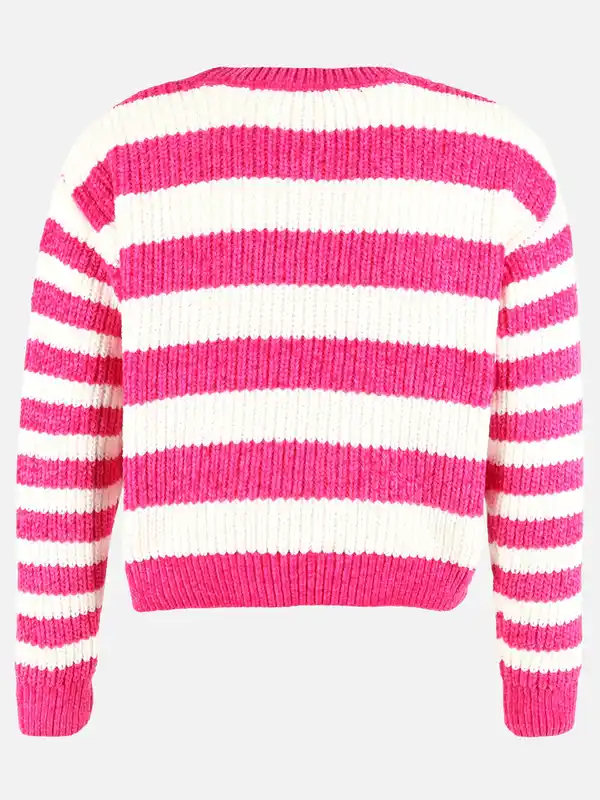 Bild 2 von Mädchen Chenille Pullover mit Streifen Pink