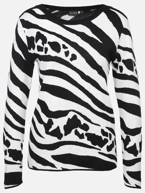 Bild 1 von Damen Pullover mit Tierprint Weiß