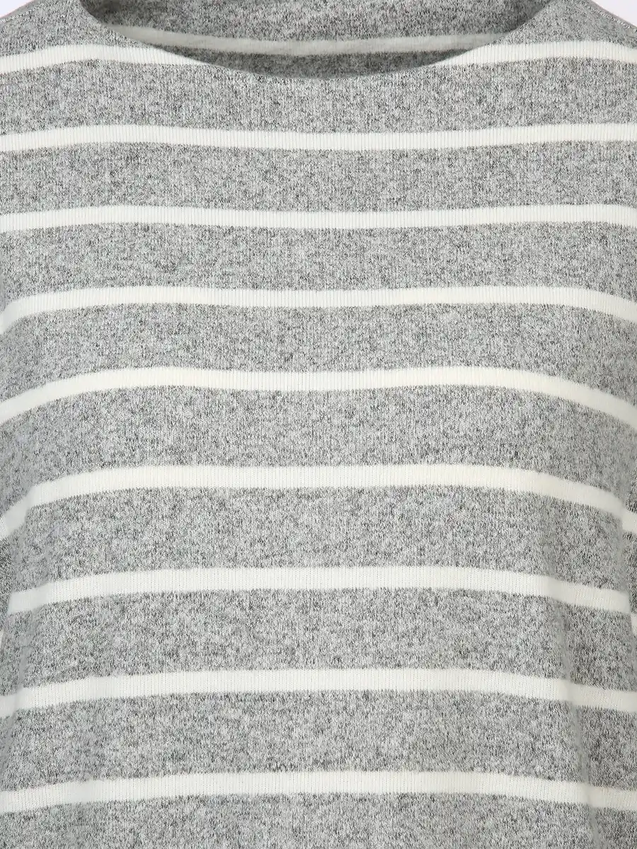 Bild 3 von Damen Flauschshirt mit Streifen Grau