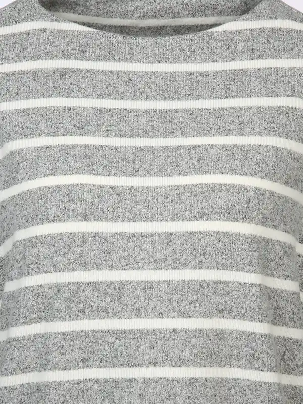 Bild 3 von Damen Flauschshirt mit Streifen Grau