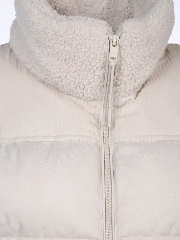 Bild 3 von Damen Steppweste aus Materialmix Beige