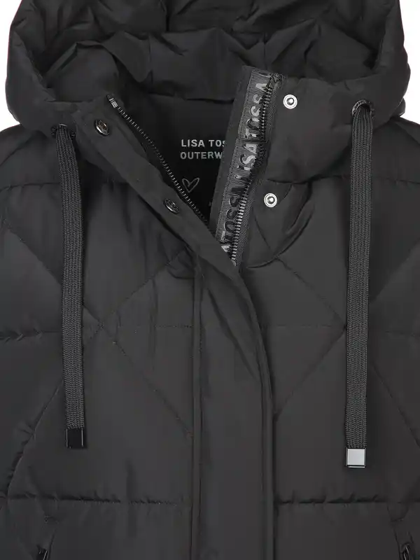 Bild 3 von Damen Steppweste mit Kapuze Schwarz