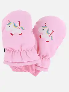 Baby Fäustlinge mit Bündchen Pink