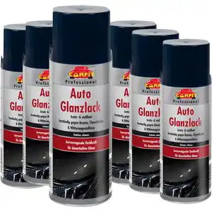 Auto Glanzlack, Schwarz 6er Set