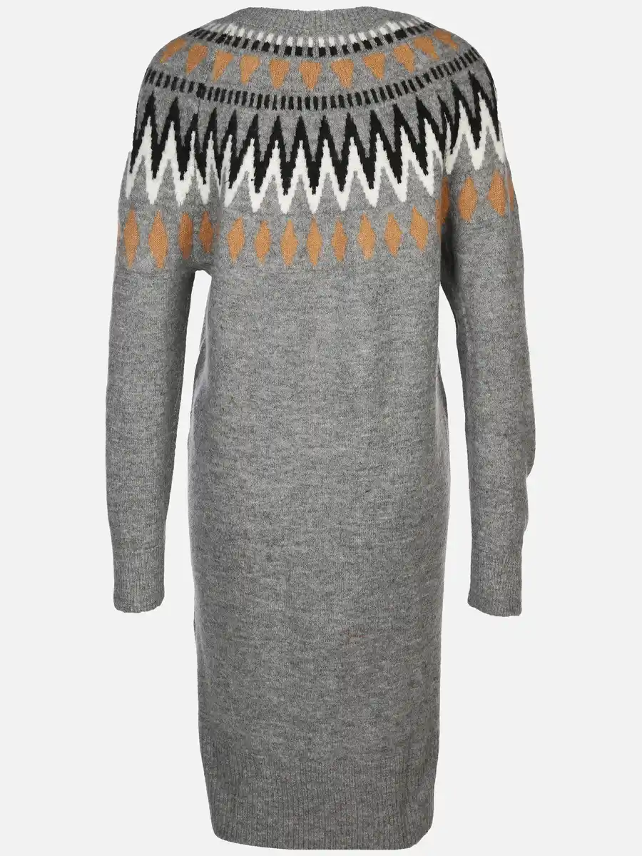 Bild 2 von Damen Strickkleid mit Norwegermuster Silber