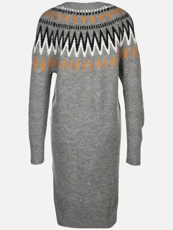 Bild 2 von Damen Strickkleid mit Norwegermuster Silber