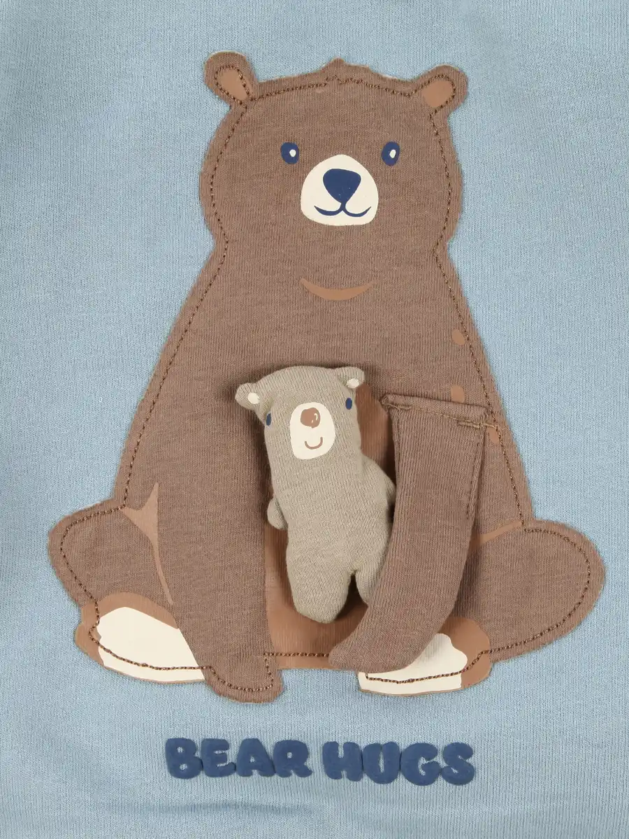 Bild 3 von Baby Jungen Sweatpullover mit Bärenmotiv Blau