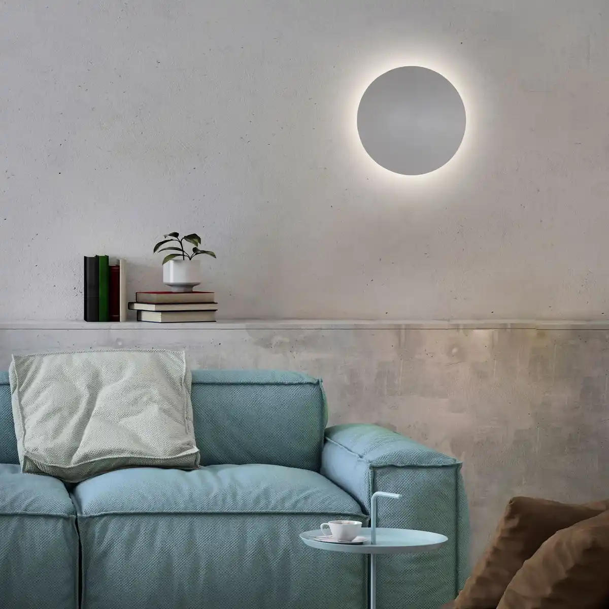 Bild 2 von LED Wandleuchte AKKU PUNTUA, Akkubetrieb, Klettverschluss, Grau