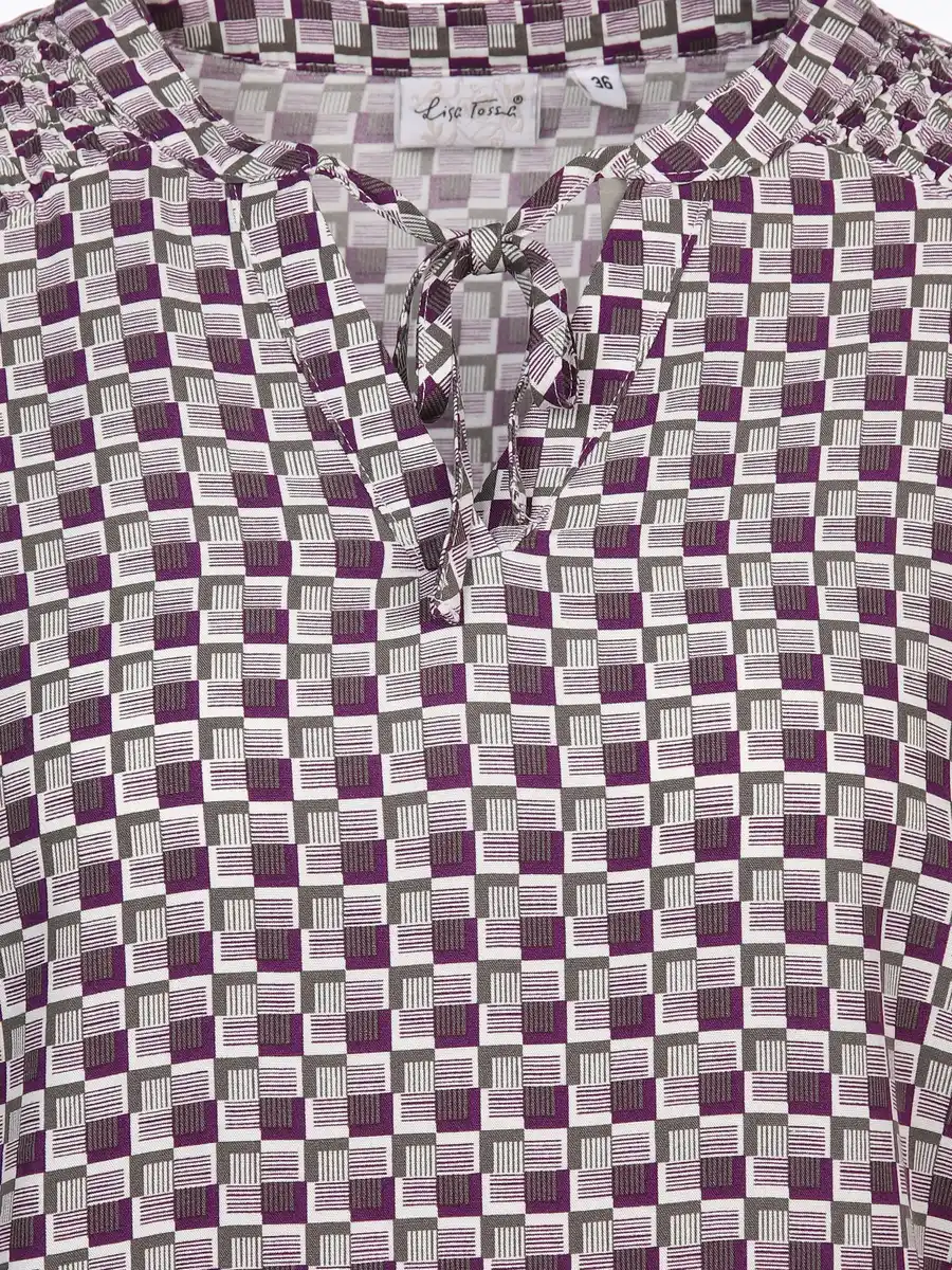 Bild 3 von Damen Blouson-Bluse mit Alloverprint Lila