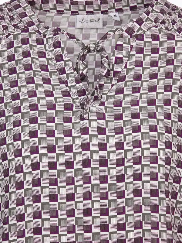 Bild 3 von Damen Blouson-Bluse mit Alloverprint Lila