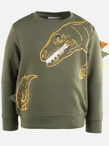 Jungen Sweatshirt mit Dinoprint Grün