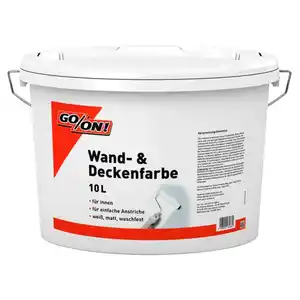 GO/ON! Wand- und Deckenfarbe, Weiß, matt, 10 l