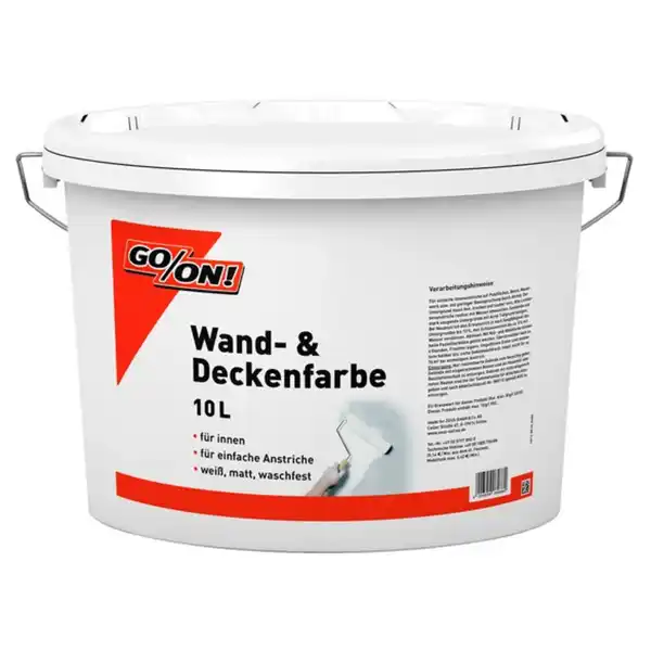 Bild 1 von GO/ON! Wand- und Deckenfarbe, Weiß, matt, 10 l