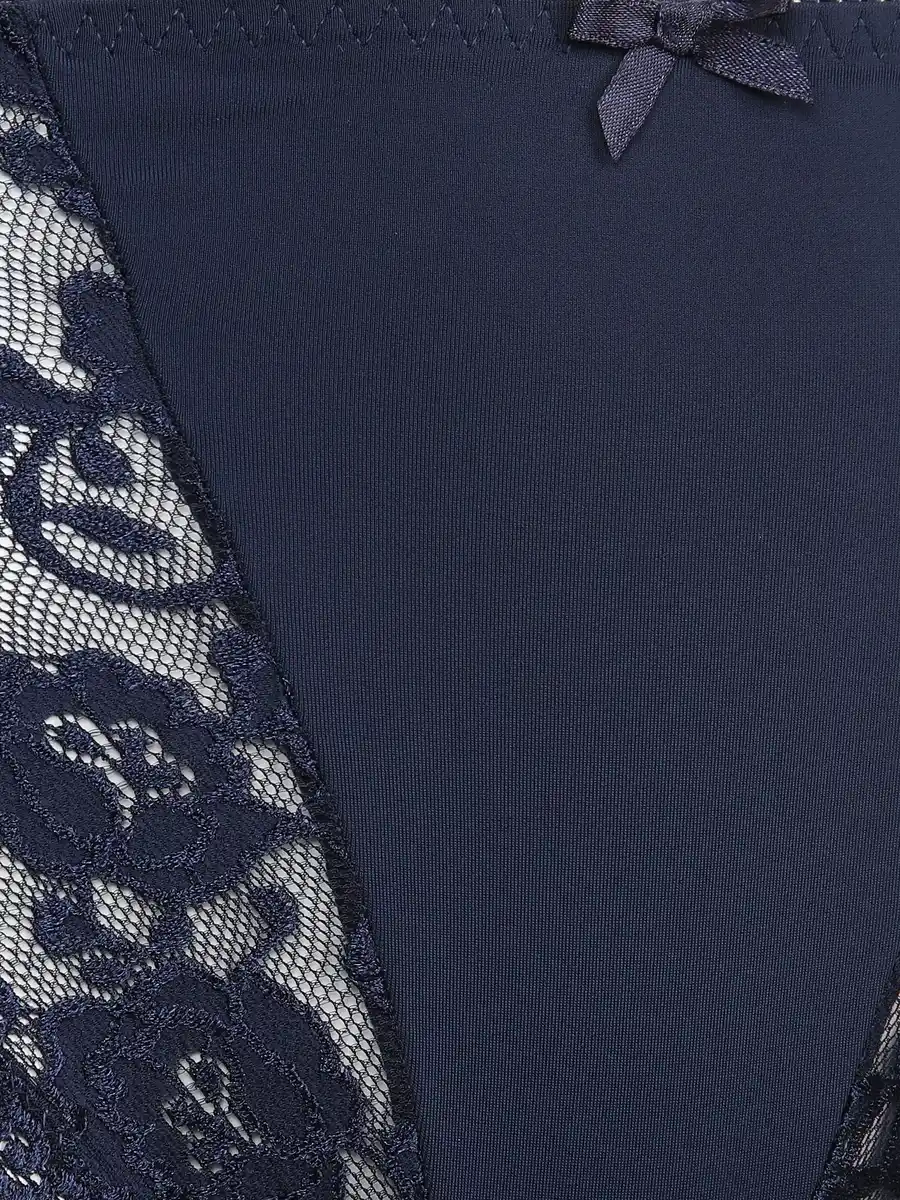 Bild 3 von Große Größen Mieder Slip Blau