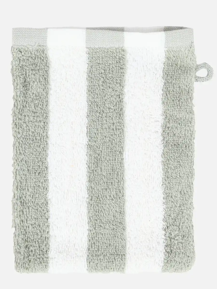 Bild 1 von Waschhandschuh gestreift, 15x21cm Grün