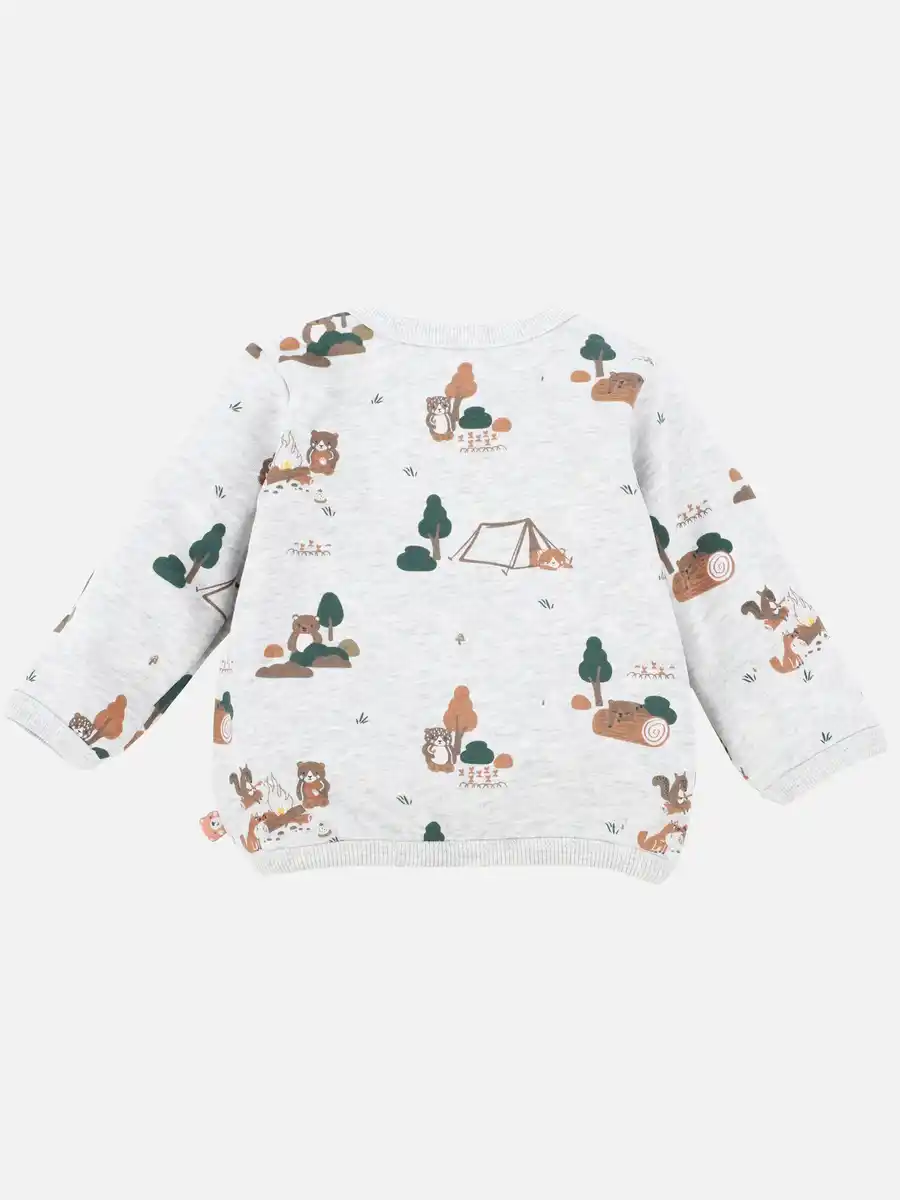 Bild 2 von Baby Jungen Sweatshirt mit Alloverprint Grau