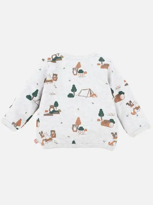 Bild 2 von Baby Jungen Sweatshirt mit Alloverprint Grau