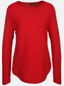 Damen Strukturpullover Rot