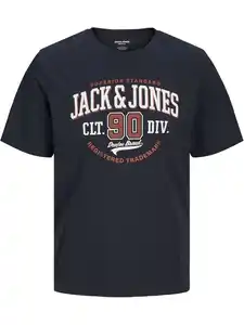 Jack&Jones JJELOGO TEE SS O-NECK T-Shirt Marine