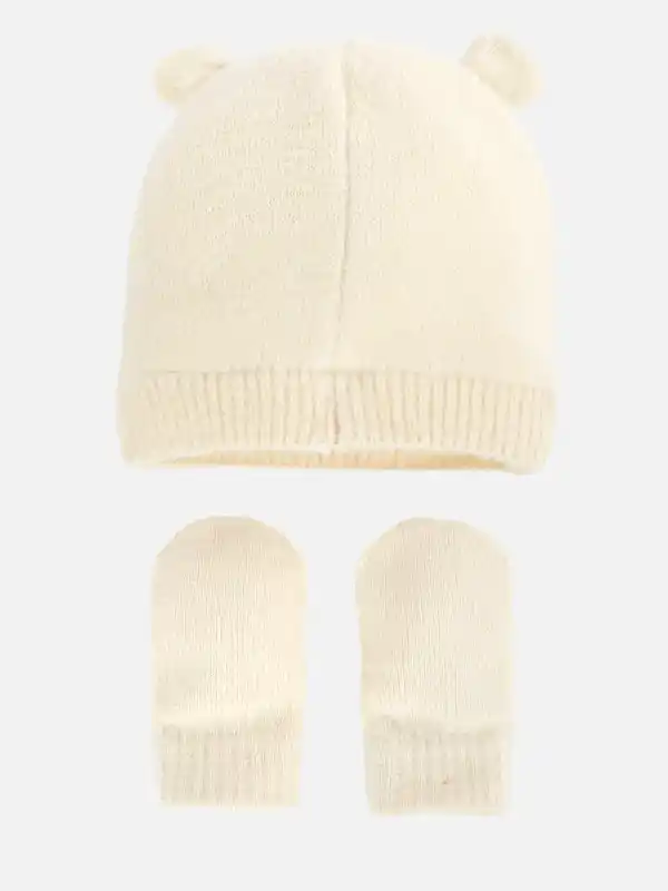 Bild 2 von Baby Unisex Mütze und Handschuh-Set Grau