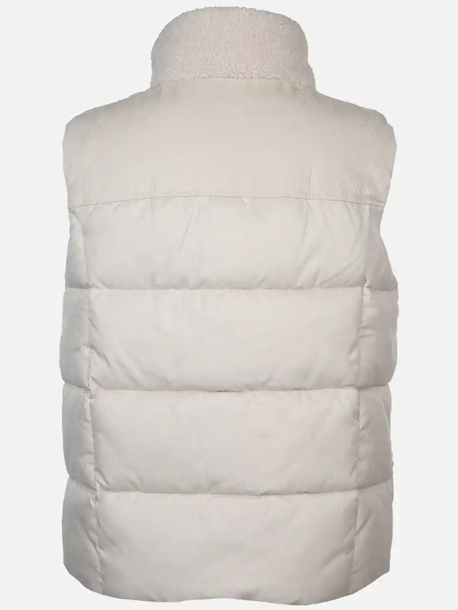 Bild 2 von Damen Steppweste aus Materialmix Beige