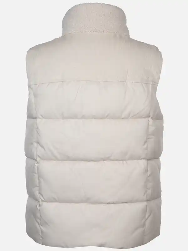 Bild 2 von Damen Steppweste aus Materialmix Beige