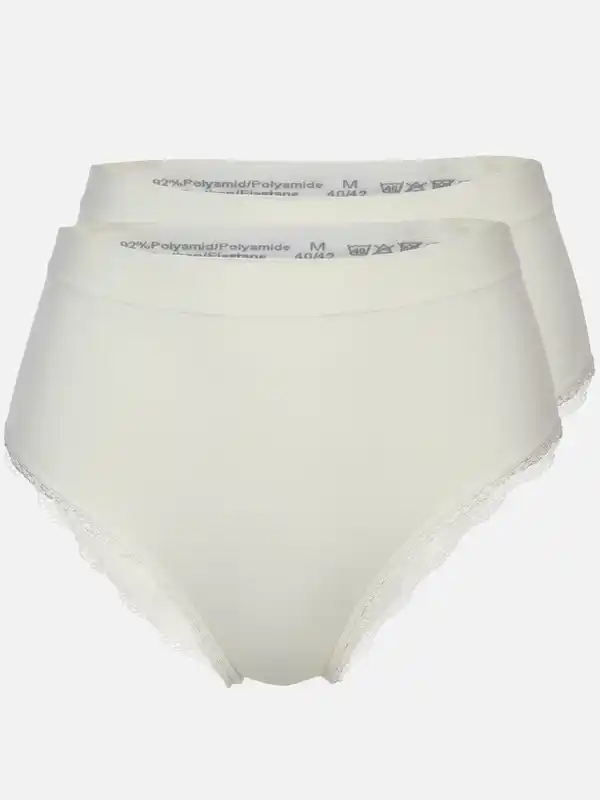 Bild 1 von Damen Taillenslip Seamless im 2er Pack Weiß