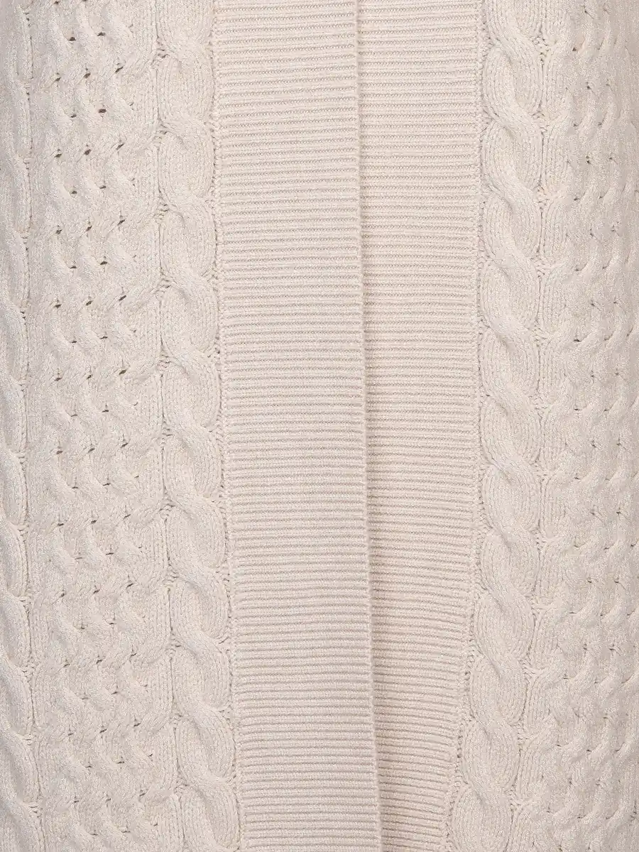 Bild 3 von Damen Longcardigan mit Zopfmuster Beige