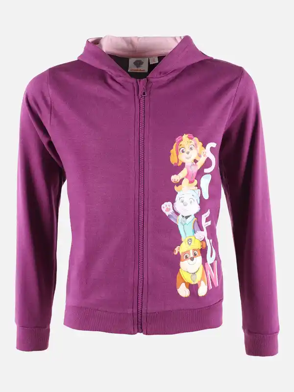 Bild 1 von Mädchen Sweatjacke mit Print und Kapuze Lila