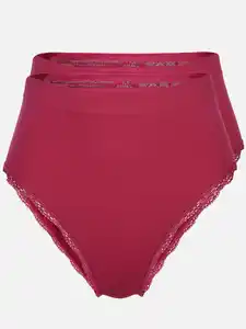 Damen Taillenslip Seamless im 2er Pack Pink