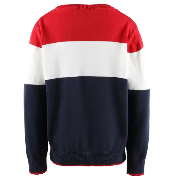 Bild 2 von Jungen Strickpullover mit Blockstreifen Rot