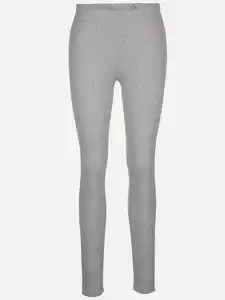 Damen Ripp-Leggings Grau