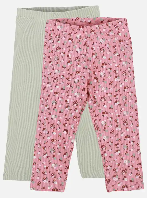 Bild 1 von Baby Mädchen Leggings im 2er Pack Rosa