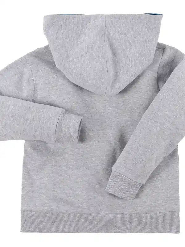 Bild 2 von Kinder Sweatjacke mit Print und Kapuze Grau